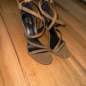Mix No. 6 Gold Heeled Sandals